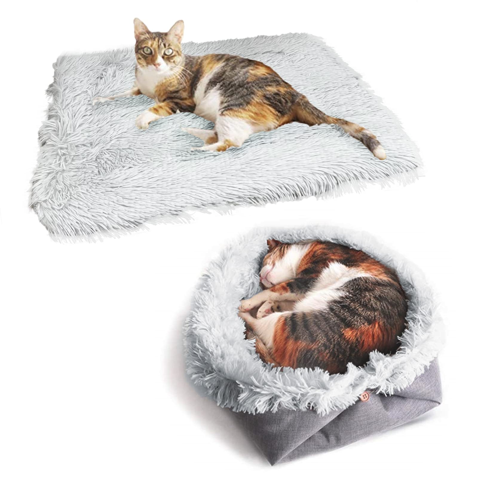  Mewoofun Groß Katzenbett Kleines Hundesofa Flauschig